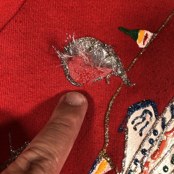 vintage Sweater Red Size Large royal princess sweater Cruise Ship Sweatshirt - Picture 3 of 8